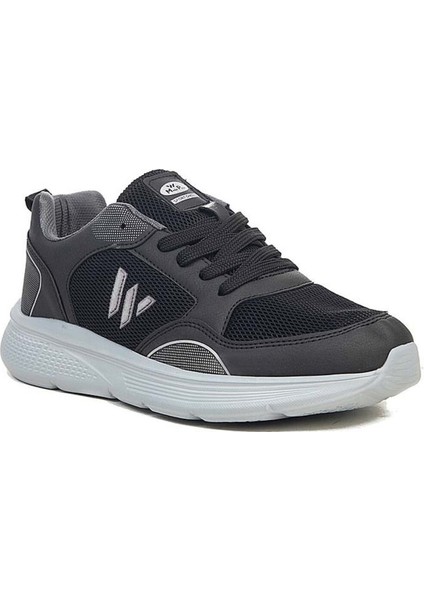 Magg Poınt 571 Deri Trend Sneaker Ayakkabı 36-40 Siyah Gümüş