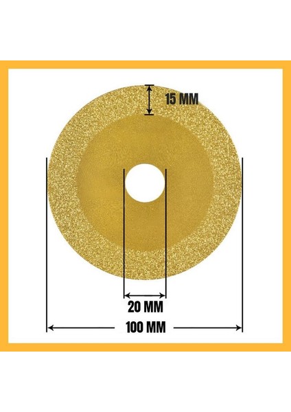 Cam Mermer Seramik Fayans Kesme Elmas Diski Ince Hassas Kesim 100 mm Aşındırma Titanyum Elmaslı Disk