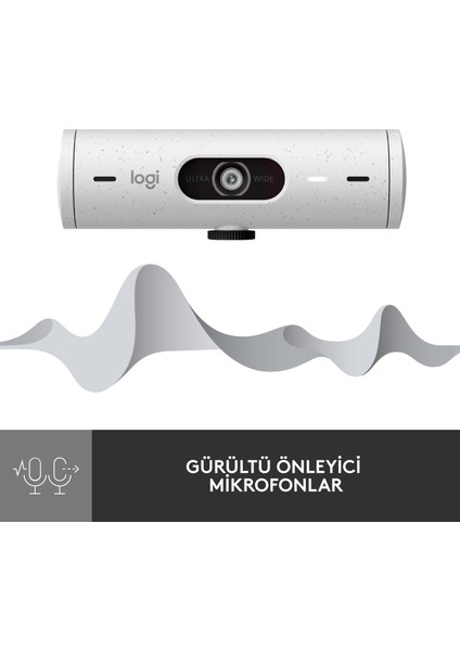 BRIO 500 Full HD 1080p Mikrofonlu Web Kamerası - Beyaz