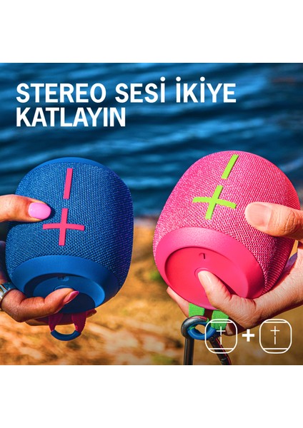 Ultimate Ears Wonderboom 3 Su ve Toz Geçirmez Taşınabilir Bluetooth Hoparlör - Mavi