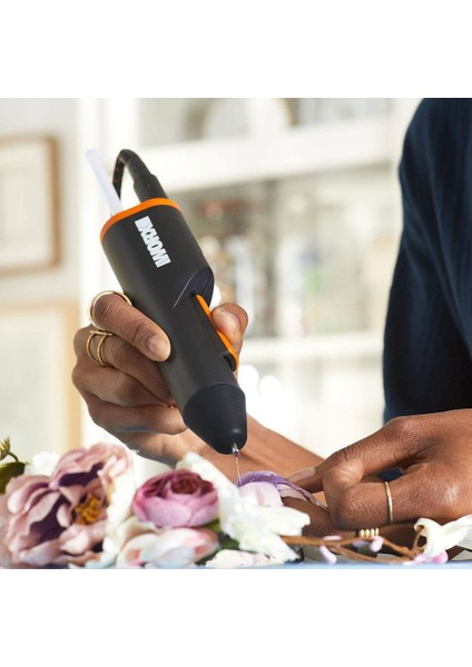 WX746.9 Makerx 20VOLT Profesyonel Sıcak Mum Silikon Tabancası + 10 Silikon (Akü Dahil Değildir) modelleri