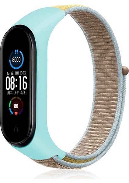 Naylon Kayış Xiaomi Mi Band 6 Bilezik Kordonlu Saat (Yurt Dışından)