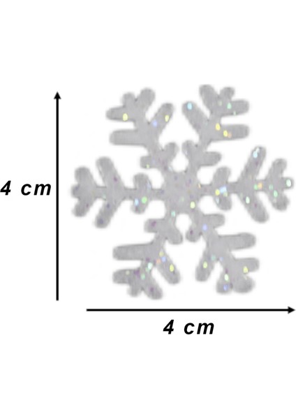 Yılbaşı Ağacı Süsleme Seti - Simli Keçe Hediye Paketi Süsleme - 20 Adet 4x4 cm Kar Tanesi fiyatları