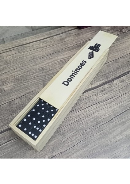 Ahşap Kutulu Domino Seti / Domino Oyunu