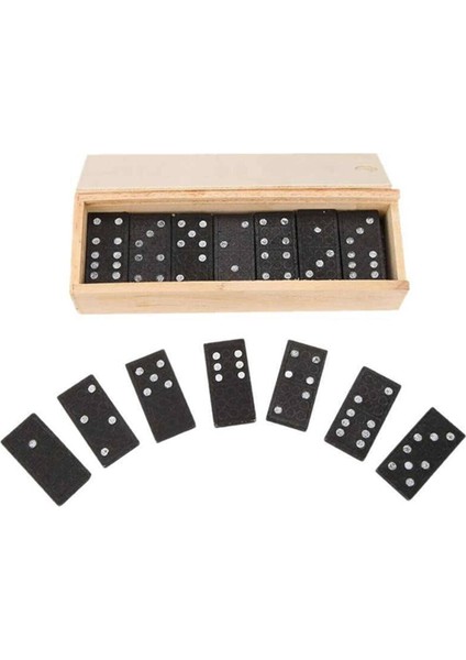 Ahşap Kutulu Domino Seti / Domino Oyunu