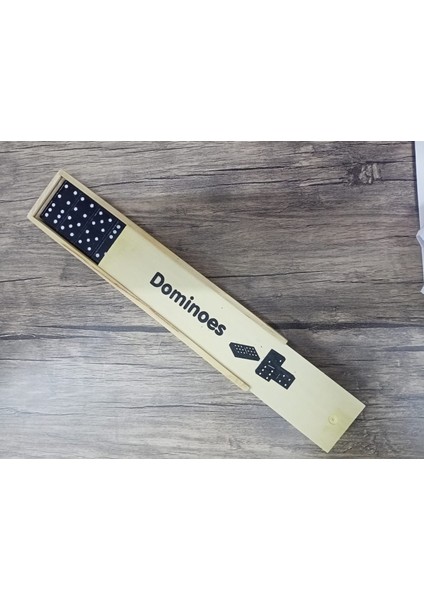 Ahşap Kutulu Domino Seti / Domino Oyunu