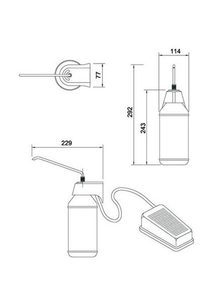 Genesit GS08 Ayak Pedallı Batikon Verici 950 ml 12205