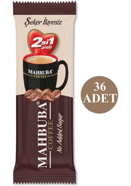 Coffee 2si1 Arada Şekersiz 36x4,5gr Mini Küçük Boy İkramlık Otobüs Hazır Kahve Poşet