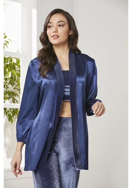 Kadife Saten 3'lü Kadın Crop'lu Pijama Takımı - 2050 fiyatları