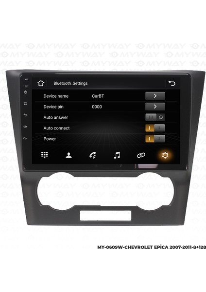Chevrolet Epica Android Carplay Multimedya Navigasyon Ekran Teyp 8GB+128GB