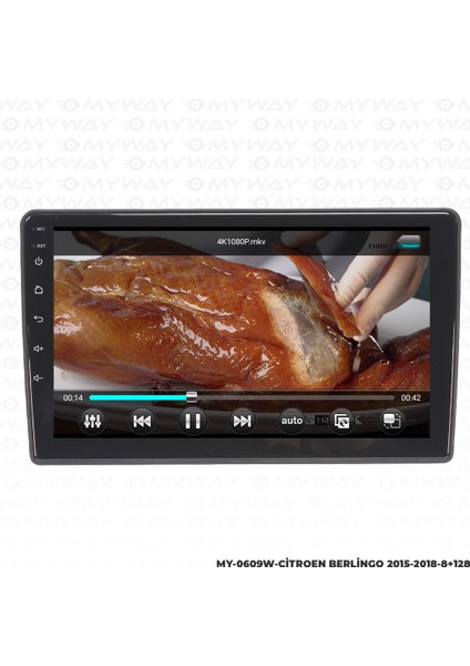 Citroen Berlingo Android Carplay Multimedya Navigasyon Ekran Teyp 8GB+128GB