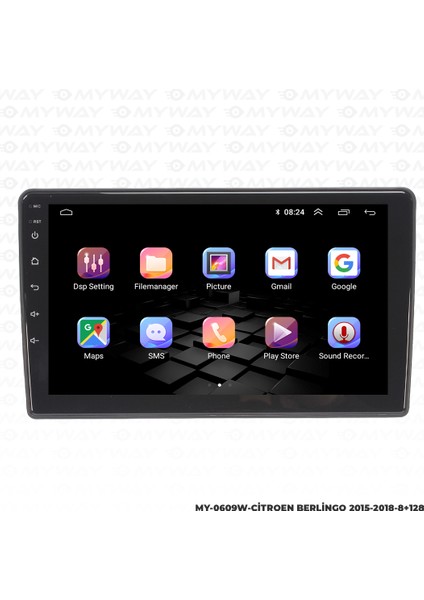 Citroen Berlingo Android Carplay Multimedya Navigasyon Ekran Teyp 8GB+128GB fiyatları