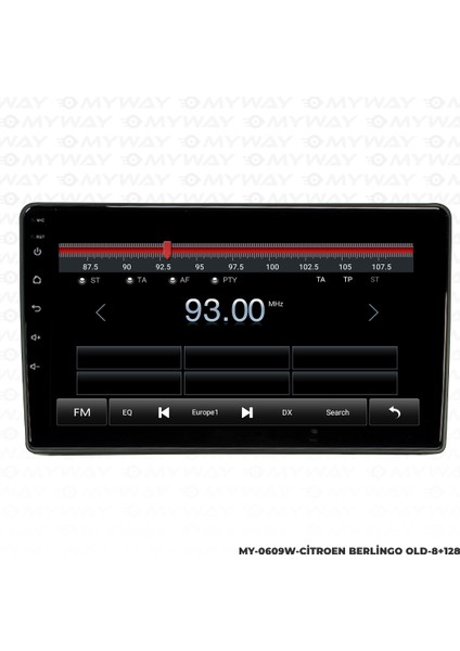 Citroen Berlingo Android Carplay Multimedya Navigasyon Ekran Teyp 8GB+128GB