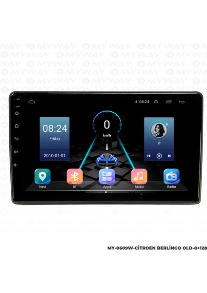 Citroen Berlingo Android Carplay Multimedya Navigasyon Ekran Teyp 8GB+128GB fiyatları
