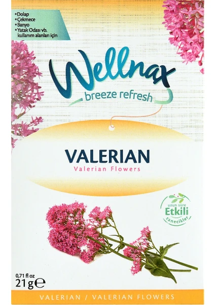 Wellnax Breeze Refresh Dolap ve Çekmece Kokusu Valerian Çiçeği Kesesi x 5