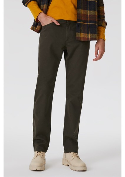 Jagger Porter Erkek Dokuma Pantolon Haki