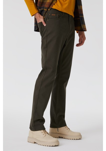 Jagger Porter Erkek Dokuma Pantolon Haki