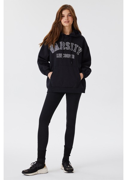 Carla Kadın Kapüşonlu Sweatshirt Siyah
