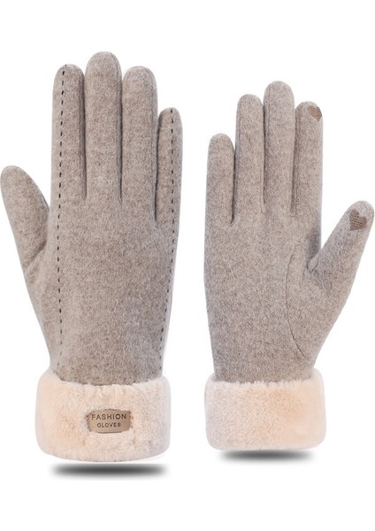 Luo Shu Artı Kadife Kalın Sıcak Yün Kış ve Sonbahar Kadın Eldivenleri (Yurt Dışından) fiyatları