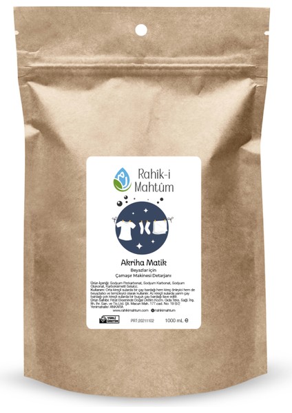 Akriha Matik Çamaşır Makinesi Deterjanı (1 kg)(Beyazlar Için)