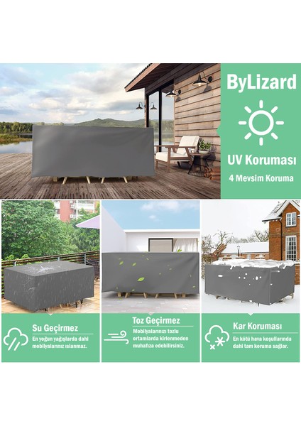 Bahçe Mobilya Koruma Örtüsü Branda 200X150X75 cm Su Geçirmez fırsatları