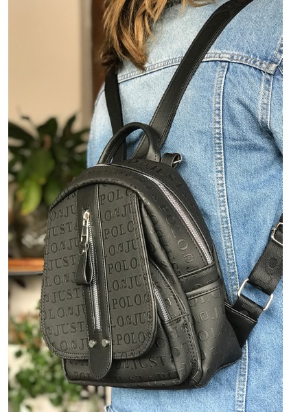 Çok Bölmeli Astarlı Ayarlanabilir Askılı Kadın Sırt Çantası 4058-GD fırsatları