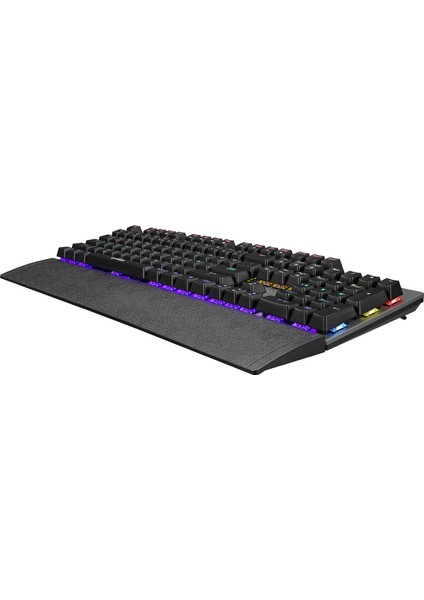 Kb-Mk7 Gri USB Bilek Destekli Mekanik Klavye Q Blue Switch Gaming Oyuncu Klavyesi modelleri