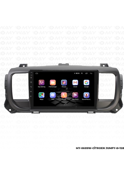 Citroen Jumpy Android Carplay Multimedya Navigasyon Ekran Teyp 8GB+128GB