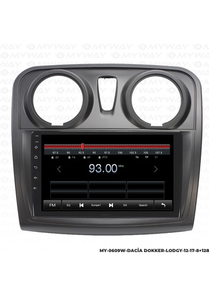 Dacıa Dokker Android Carplay Multimedya Navigasyon Ekran Teyp 8GB+128GB