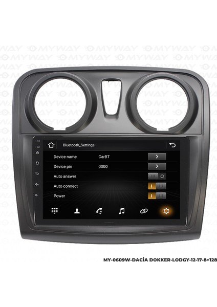 Dacıa Dokker Android Carplay Multimedya Navigasyon Ekran Teyp 8GB+128GB modelleri