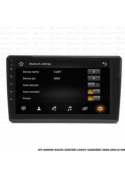 Dacıa Lodgy Android Carplay Multimedya Navigasyon Ekran Teyp 8GB+128GB fiyatları