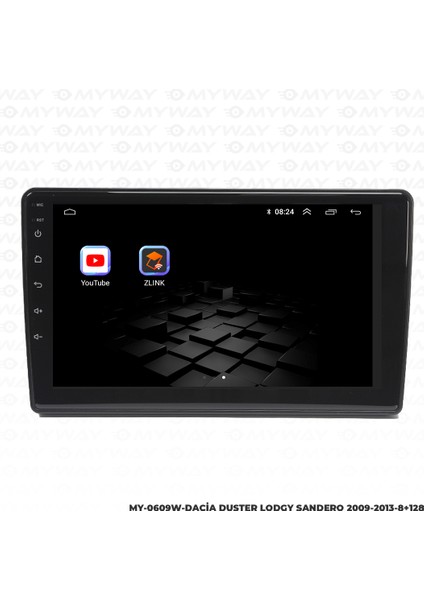 Dacıa Lodgy Android Carplay Multimedya Navigasyon Ekran Teyp 8GB+128GB modelleri