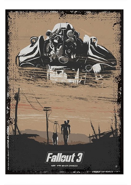 Fallout 3 Modern Ahşap Tablo