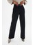 Kadın Siyah Yüksek Bel Geniş Paça Wide Leg Kot Pantolon 1