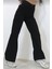 Siyah Süper Yüksek Bel Wide Leg Jeans Likralı Bol Paça Kot Pantolon 1