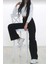 Siyah Süper Yüksek Bel Wide Leg Jeans Likralı Bol Paça Kot Pantolon 4