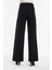 Kadın Siyah Yüksek Bel Geniş Paça Wide Leg Kot Pantolon 4