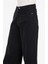 Kadın Siyah Yüksek Bel Geniş Paça Wide Leg Kot Pantolon 5
