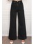 Kadın Süper Yüksek Bel Geniş Paça Wide Leg Jeans Pantolon 1