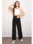 Kadın Süper Yüksek Bel Geniş Paça Wide Leg Jeans Pantolon 2