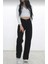 Siyah Süper Yüksek Bel Wide Leg Jeans Likralı Bol Paça Kot Pantolon 3
