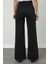 Kadın Siyah Yüksek Bel Geniş Paça Wide Leg Kot Pantolon 2