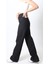 Kadın Siyah Yüksek Bel Geniş Paça Wide Leg Kot Pantolon 4