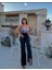 Kadın Siyah Yüksek Bel Geniş Paça Wide Leg Kot Pantolon 1