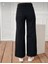 Kadın Siyah Yüksek Bel Geniş Paça Wide Leg Kot Pantolon 4