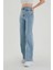 Extra Yüksek Mavi Kar Salaş Jeans Pazazzo Pantolon 1