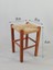 Hasır Örgülü Ahşap Tabure Ceviz 45cm (28cmx28cm) 4