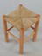 Hasır Örgülü Ahşap Tabure Natürel 45cm (28cmx28cm) 3