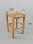Hasır Örgülü Ahşap Tabure Natürel 45cm (28cmx28cm) 4