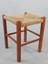 Hasır Örgülü Ahşap Tabure Ceviz 45cm (35cmx35cm) 1